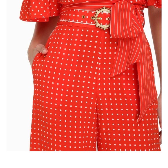 Authentic Zimmermann High Tide Resort 2023 Red Polka Dot Matching pant/top set - Picture 2 of 10